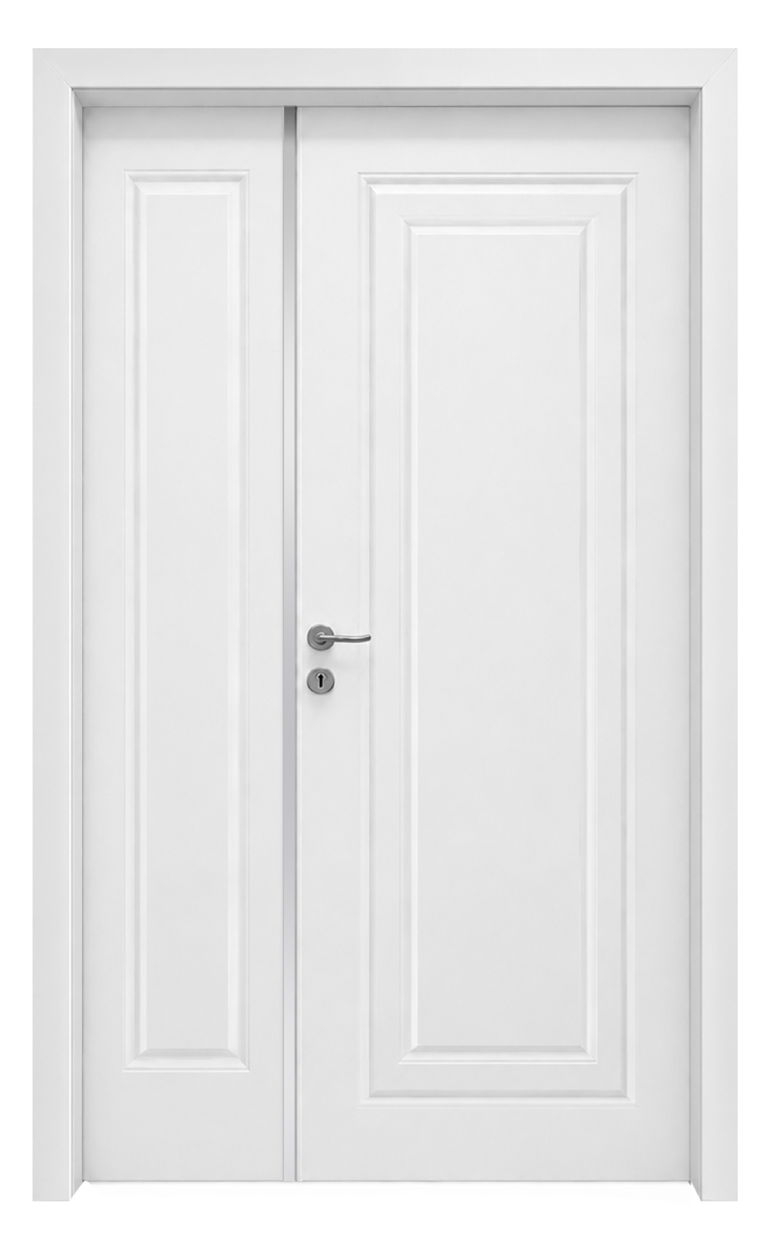 GK 632 I PVC I Unequal Double Door I Bute White