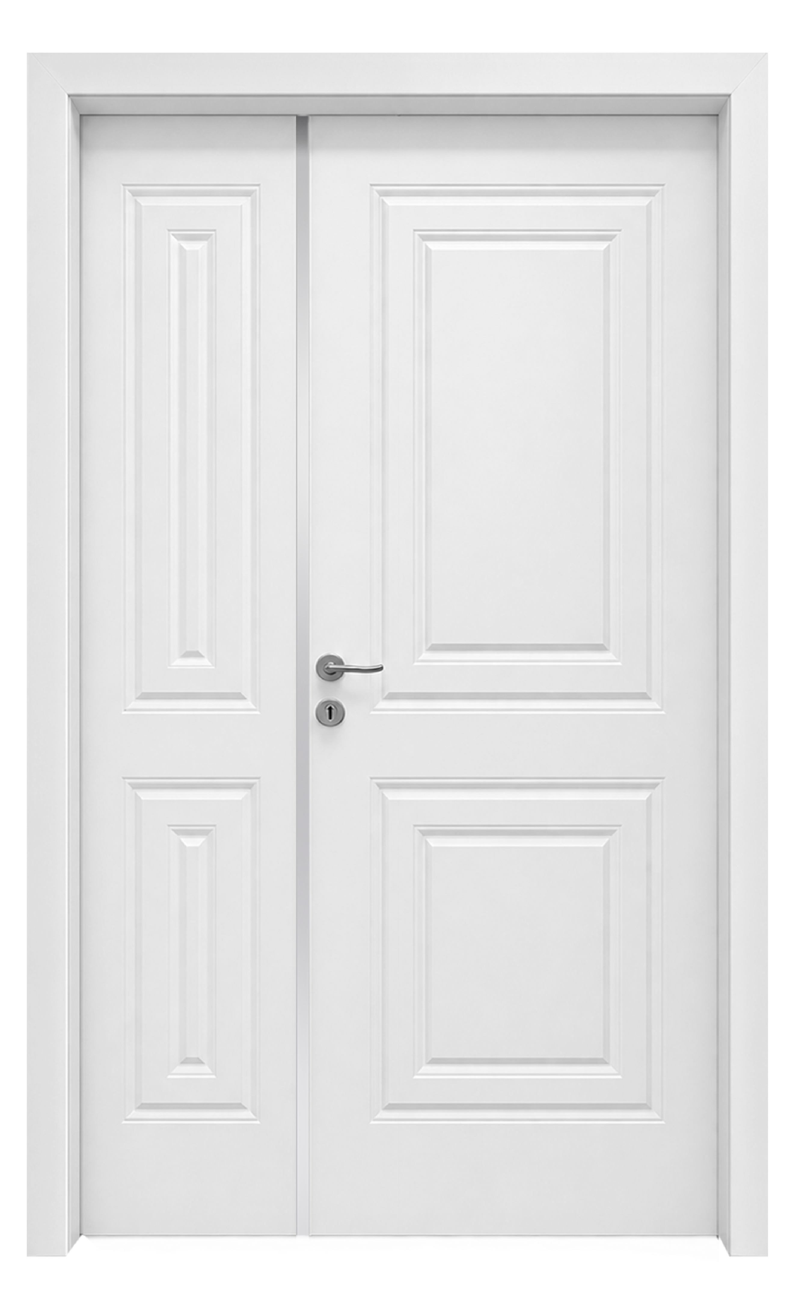 GK 633 I PVC I Unequal Double Door I Bute White